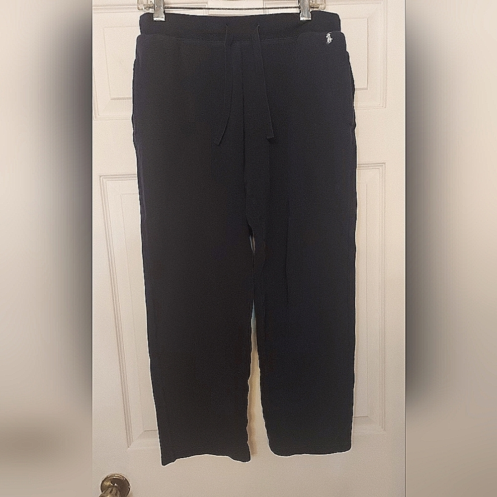 Classic Ralph Lauren Men's Navy Lounge Pants Sz Medium Waffle Knit Sleepwear